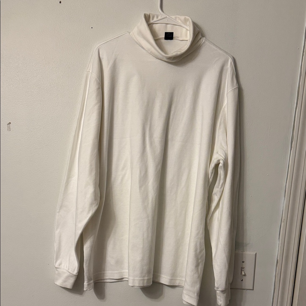 Lands' End Men's blanco Turtleneck Sweater